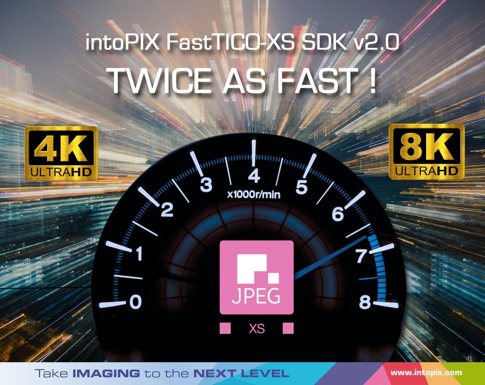 intoPIX expédie la v2.0 de FastTICO-XS SDK pour JPEG XS sur les plateformes x86-64 CPU